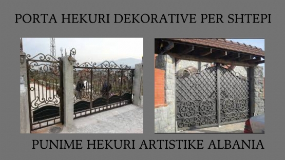 Punime hekuri dekorative, Porta hekuri, Ballkone dekorative të jashtme hekuri ofron Punime Hekuri Artistike Albania.